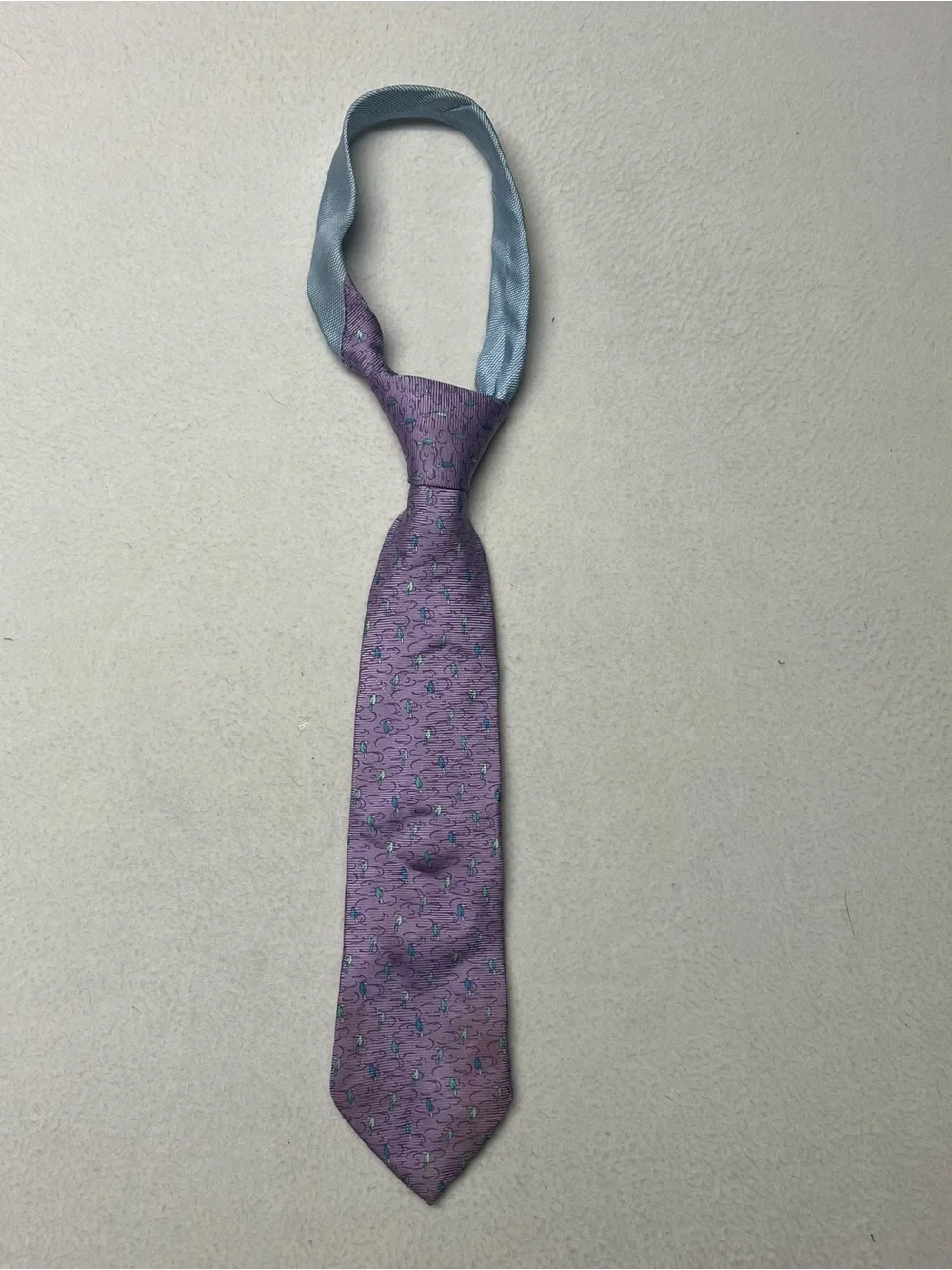 Tommy Hilfiger Men’s Pretied Silk Paisley Tie, Purple, Adjustable Elastic